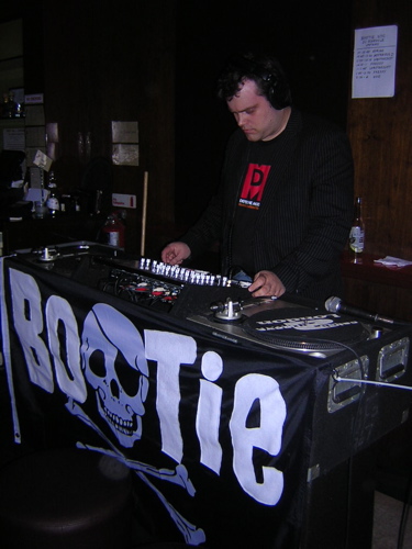 DJ Noe on the decks upstairs