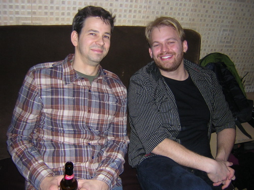 Hanging out in the "VIP booth" at Bootie