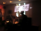 We had video projections going in the downstairs